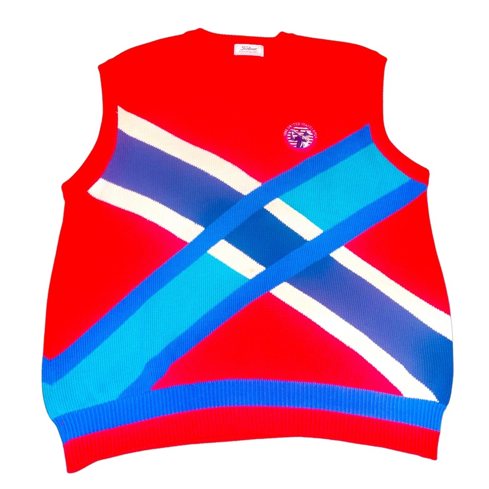 Vintage Titleist By Corbin Colorblock Golf Sweater 2XL